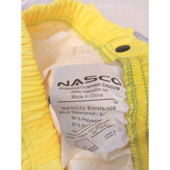 NASCO Envisage Rain Pants Sz L Neon Yellow 3M Reflective ANSI 107 Class E $150 - Picture 15 of 16